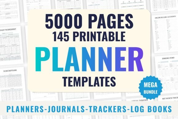 Download 145 Mega KDP Planners Bundle - Kdp planner Collection