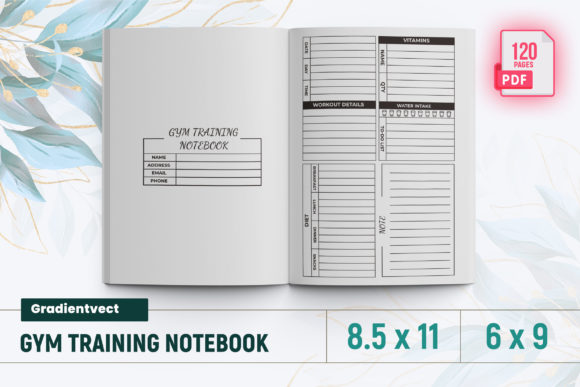 Download Gym Training Notebook KDP Interior - Notebook Collection