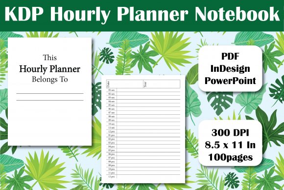 Download KDP Hourly Planner Notebook Interior - Notebook Collection
